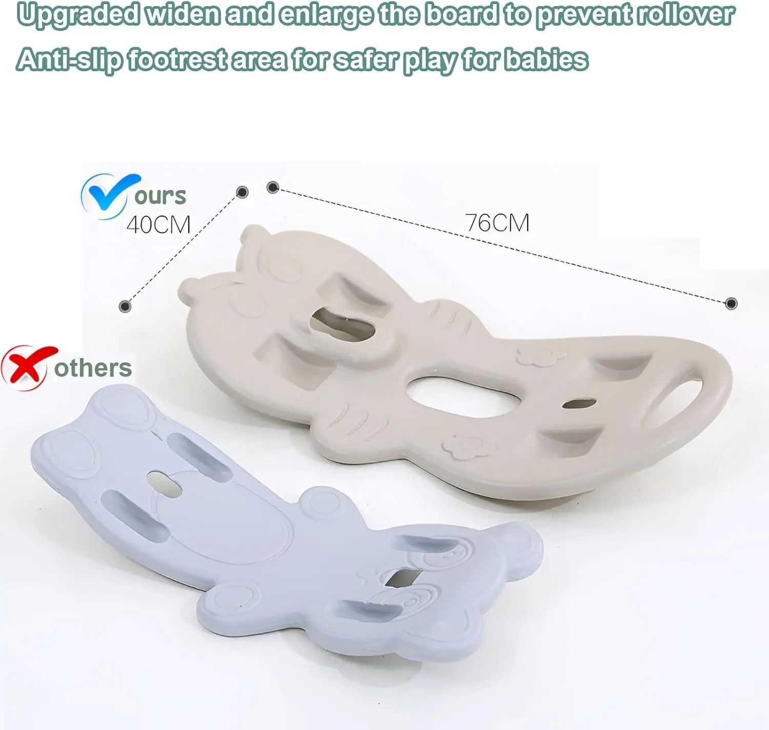 Koń na biegunach dla małych dzieci 1-3 lata, projekt 4 w 1, zabawka do ujeżdżania rowerek biegowy wózek dla dzieci z odpinanymi Balance Board, zabawa Bi