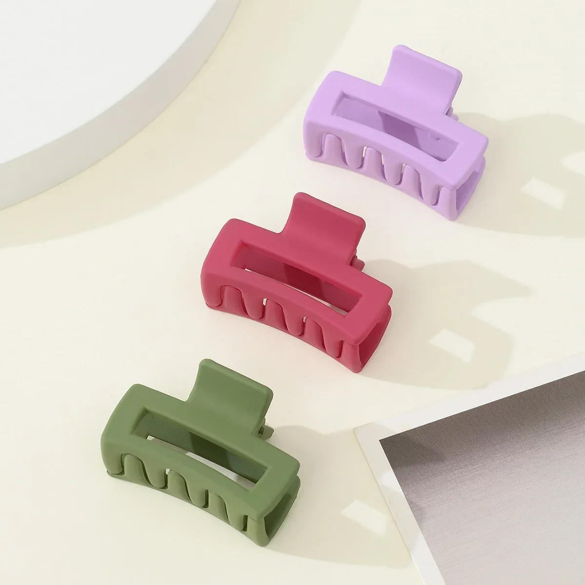 3PCS/Set Multi-style New Fashion Small Frosted Geometry Clip Hairpin Barrettes for Women Girl Accessories Headwear Wholesale