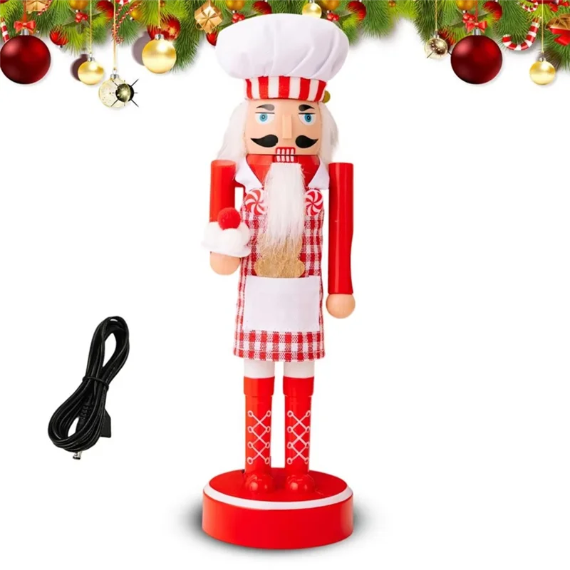 

RMWIN-для рождественских украшений, светящийся Щелкунчик, настольное украшение на Рождество, освещенный Щелкунчик, солдат, коллекционный