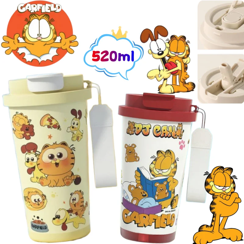 

Термос Garfield Odie: креативный, высококачественный, с мультяшным принтом, большой емкости, портативный, с двумя отсеками для напитков, подарок