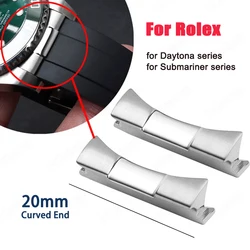 2pcs Stainless Steel Curved End 20mm for Rolex Watch Accessories for Daytona Series Adapter for Submariner Series Repair Tools