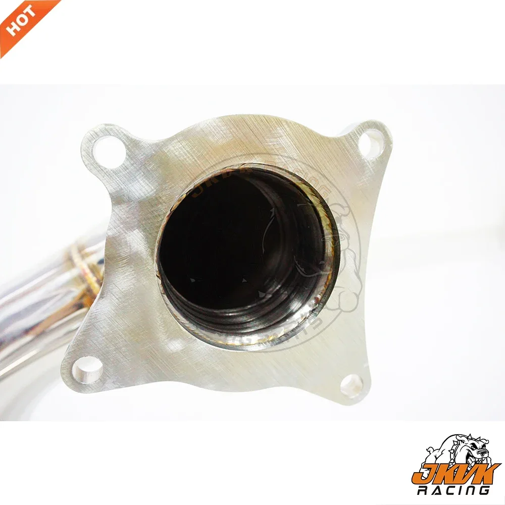 JKVK RACING SS304 Auspuff-Fallrohr 76 mm High Flow für MK6 R A3 8P S3 TTS 1.8L 2.0L TFSI Catless Downpipe 2006–2012