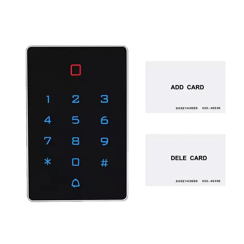RFID Access Control Standalone Touch Keypad ID Card 2000 User DC12V  Power Come With 2pcs Mother Card
