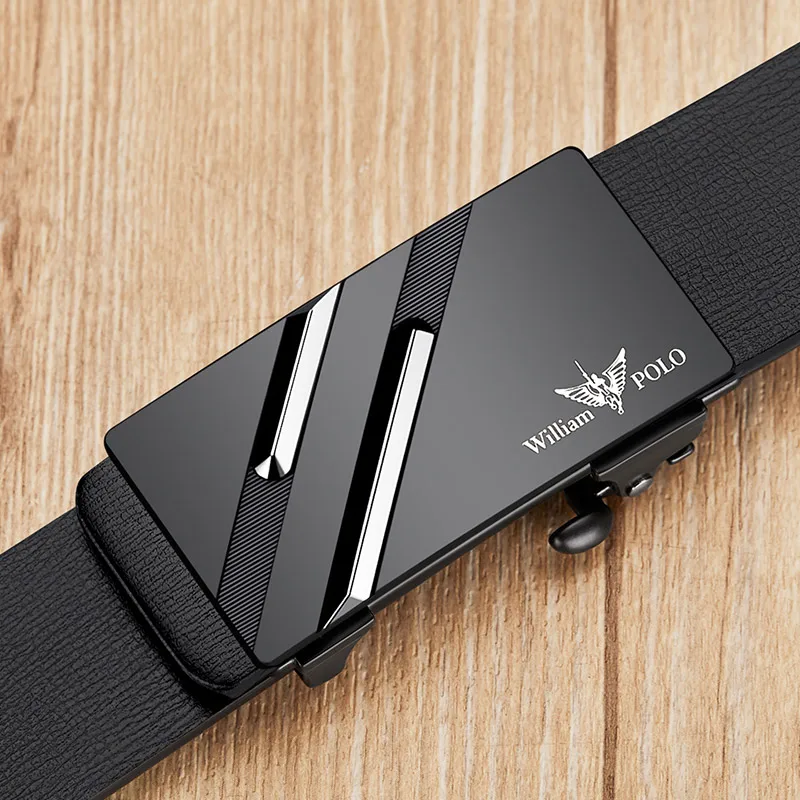 

Fashion cowhide belt, men's casual pants belt, automatic buckle business formal belt
