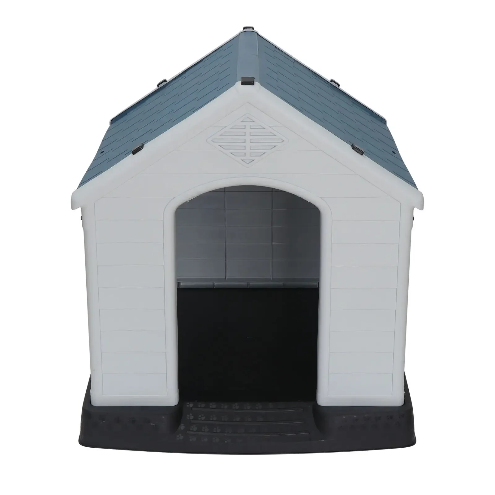 Outdoor Dog House Comfortable Cool Shelter Durable Plastic Design Home Kennel