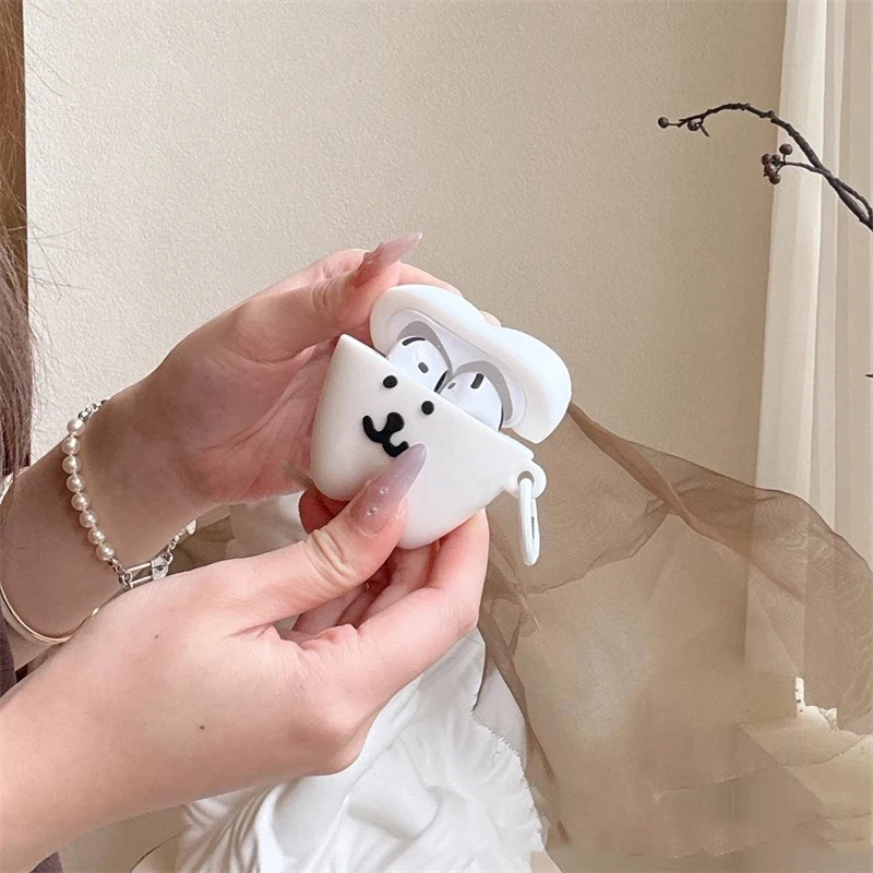 For Airpods 1 2 3 4 Pro Pro 2 Pro 3 Teeth self deprecating bear Silicone Earphone Case Accessories Cover - view 5