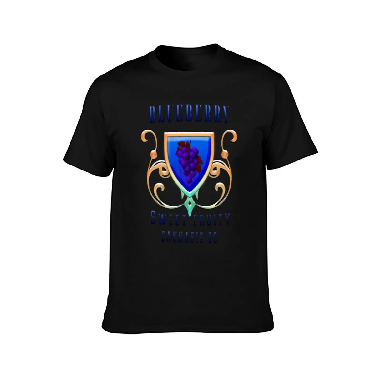 Weed blueberrysweet fruity gifts T-Shirt, Summer Casual Cotton Tee, Oversized Streetwear Tops, Vintage Graphic Print