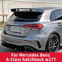 For Mercedes Benz A Class W177 Rear Roof Trunk Boot Lip Spoiler Wing A180 A200 A220 A250 A260 A35 A45 AMG 2019-2023 Tuning Black