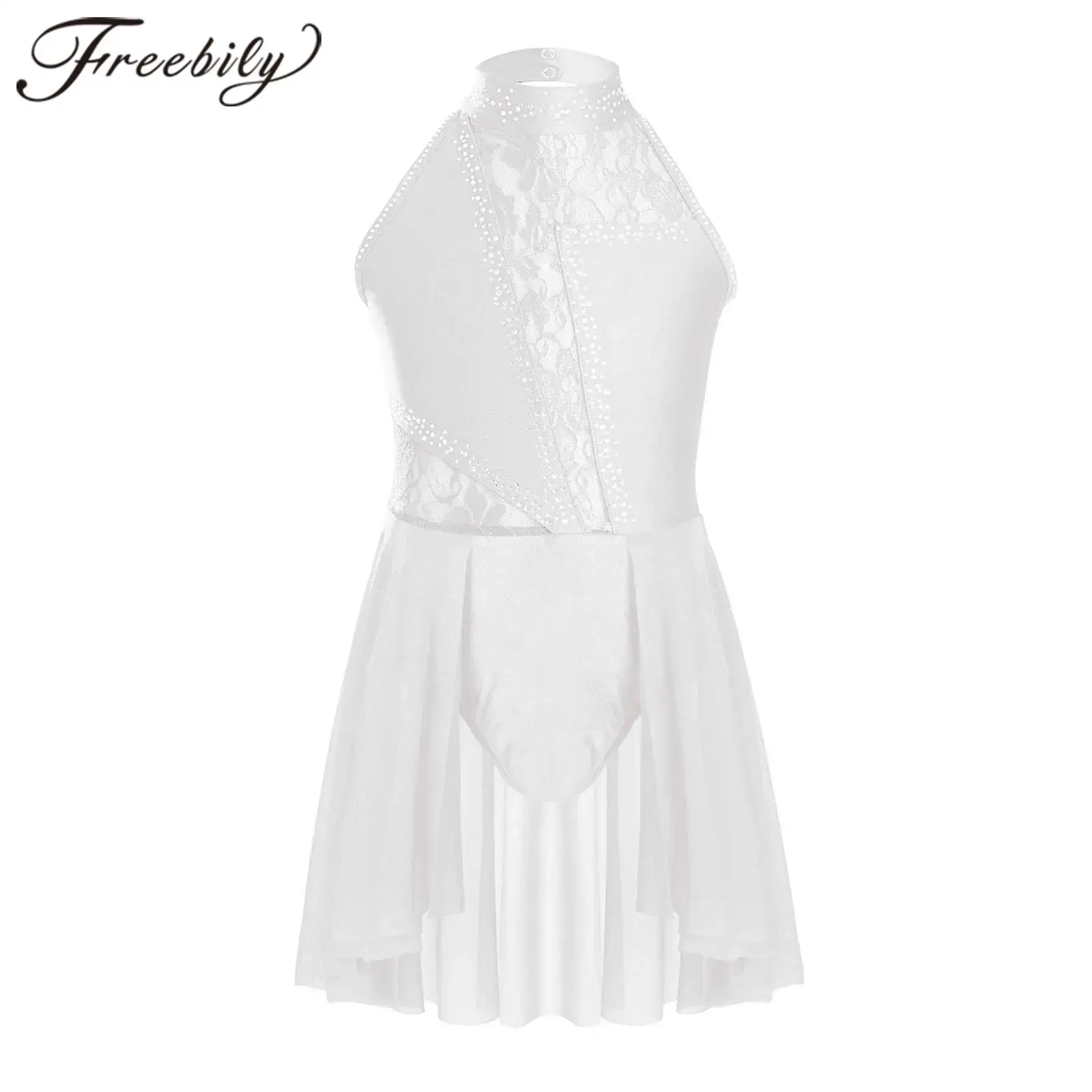 

Детские современные лирические танцевальные платья для девочек, комбинезон для фигурного катания, кружевной костюм с цветочным принтом в стиле пэчворк, гимнастические боди, платье-купальник