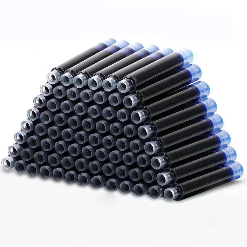 50 cartuchos de tinta para pluma estilográfica, botella de repuesto de 4 colores, desechables, diámetro 3.4mm 2.6mm, suministros de papelería para escuela y oficina CW-159