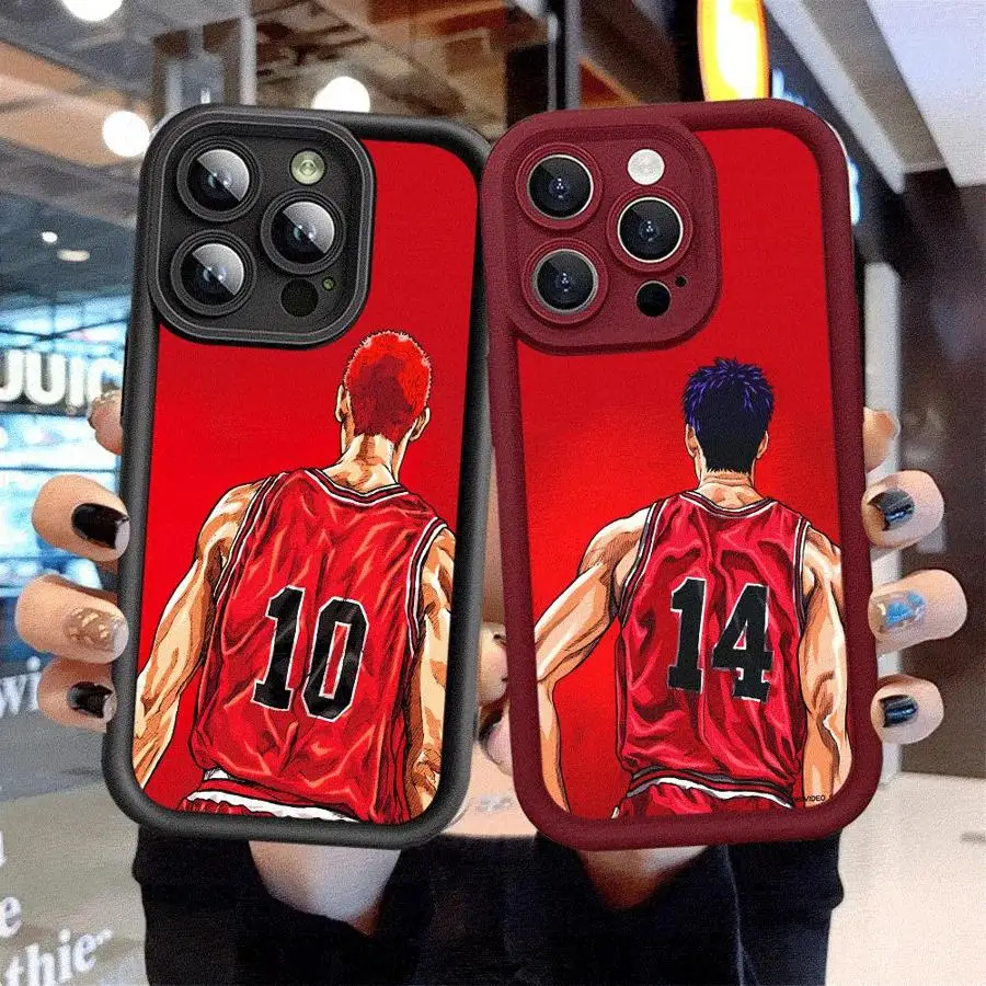 Slam Dunk Phone Case for iPhone 16 12 Pro 15ProMax 11 Pro 13 Mini XR XS Max 14 Plus SE 8 7 Soft Cover