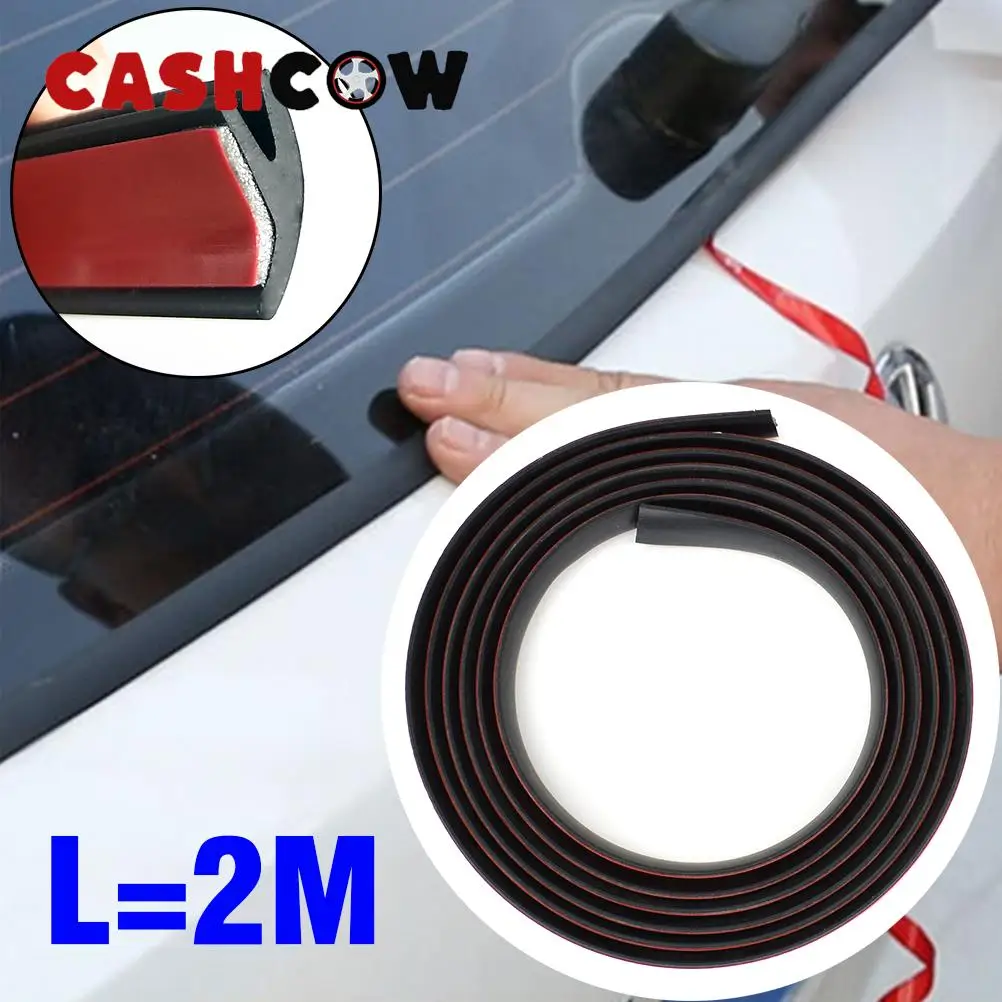 CASHCOW Universal Car V Shape Rubber Seal Weather Strip Windshield Hollow Glass Window Edge Moulding Trim Weatherstrip 2 Meter