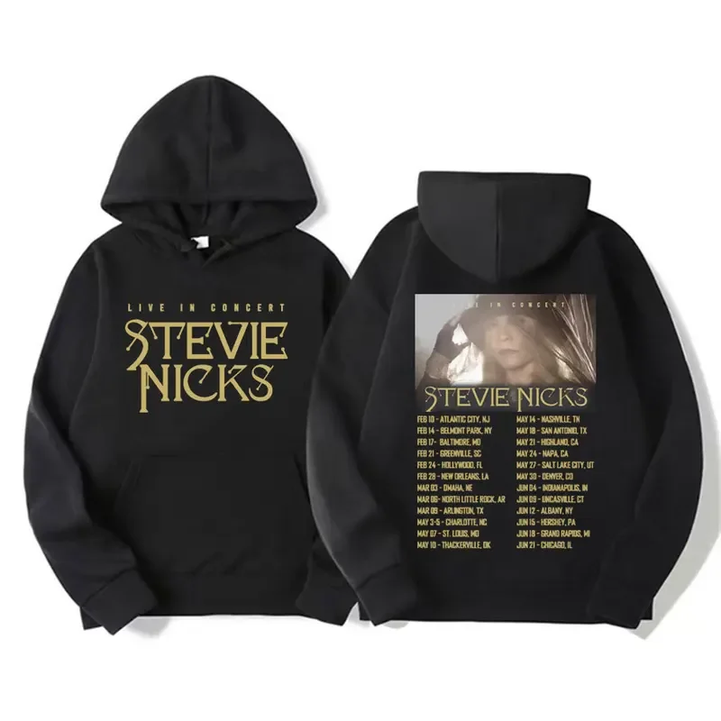 Stevie Nicks Live in Concert 2024 Tour Hoodies Harajuku Hip Hop Fashion Sweatshirt Men Women High Quality Retro Oversized Hoodie