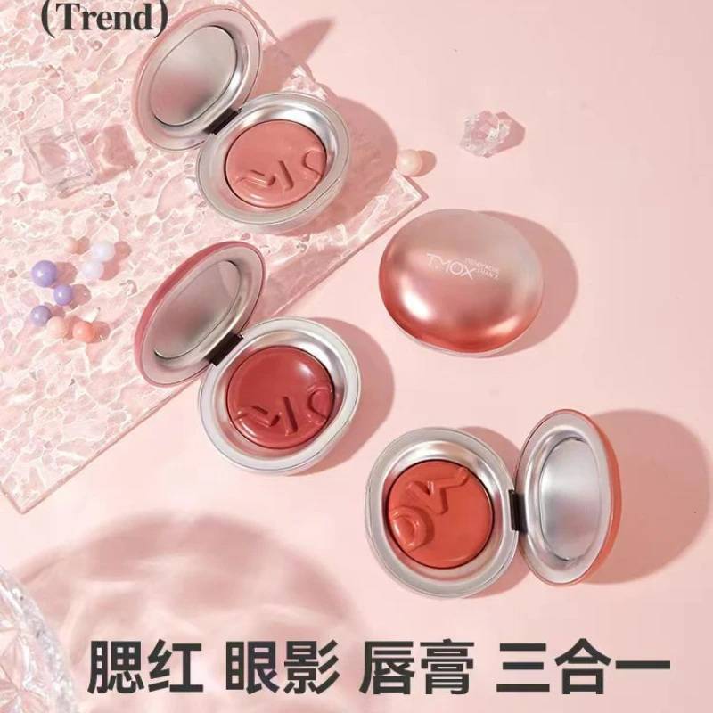 TMOX 3in1 Multi Function Slightly Drunk Purpose Blusher Cream Naked Natural Expansion Color Cheek Eyeshadow Lipstick Cute Makeup