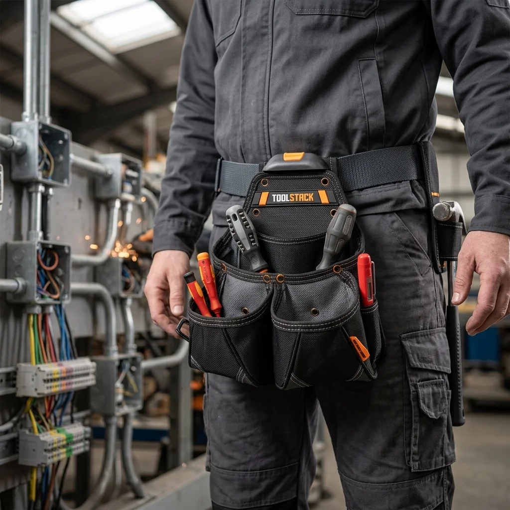 ツールスタック ダブルポケット 電気技師ツールキット 多機能 - Power Tools Band のレビューと価格