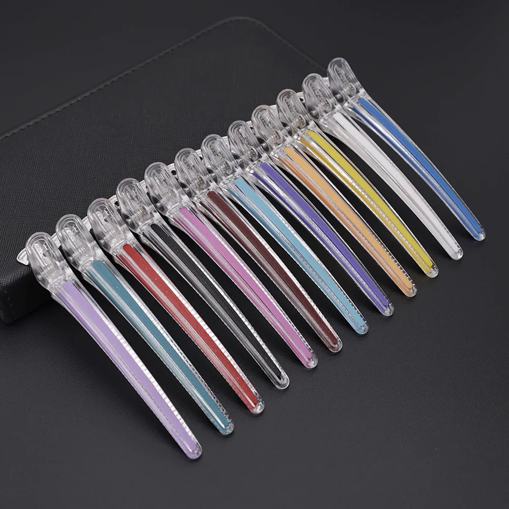 12pcs Salon Hairdressing Clips Professional  Hairdresser Hair Cutting  Layered Hairpins Barbershop Home Styling Tools Supplies