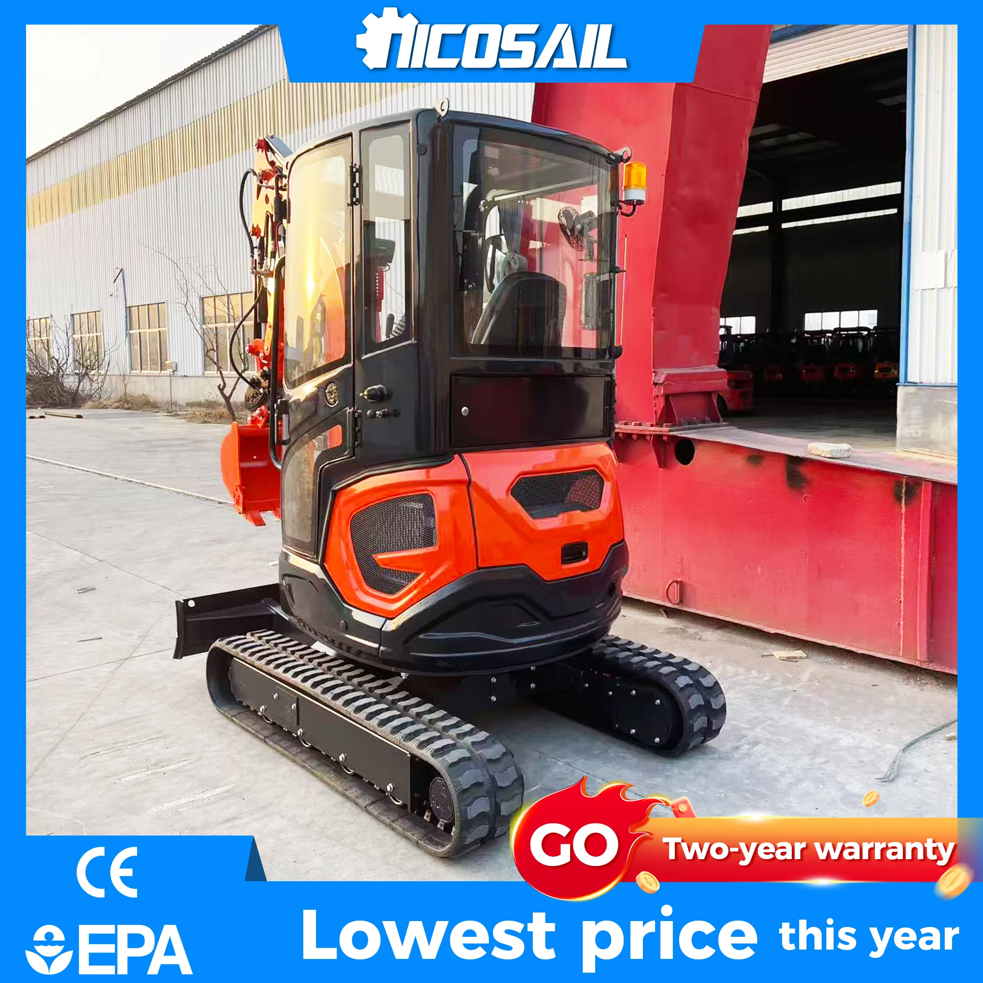 

Мини-экскаватор 2,2 тонны с двигателем Kubota, мини-погрузчик EURO5, садовый экскаватор 1-2 тонны, домашний микро-экскаватор