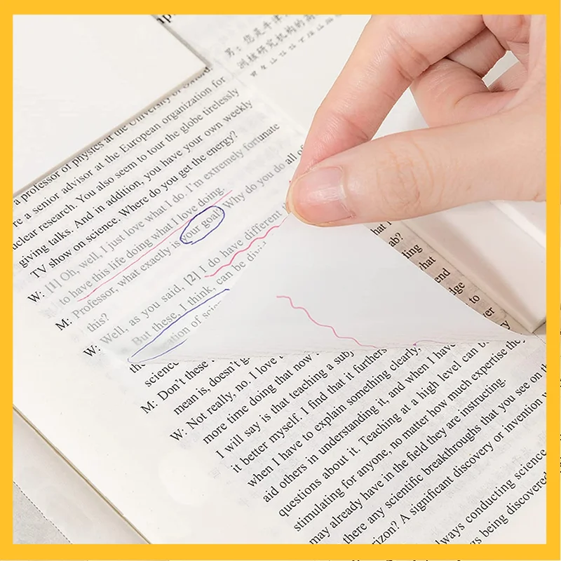 แผ่นกระดาษโน้ต100แผ่นใสสำหรับใส่เครื่องเขียนสำนักงานอุปกรณ์กันน้ำมีกาวในตัว