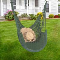 Outdoor Hanging Rope Hammock Chair Swing Seat Single Hammock Chair Hanging Swing Chair for Indoor Outdoor with Strap Storage Bag