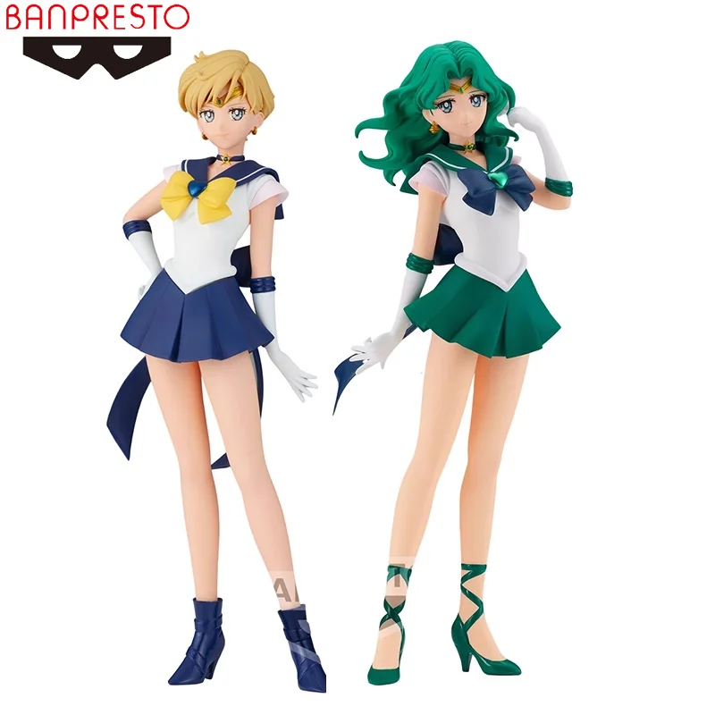 

Original Bandai GLITTER GLAMOURS Cosmos SUPER SAILOR NEPTUNE Tenoh Haruka Kaiou Michiru Anime Figure Action Model Toys Gift