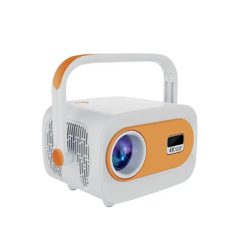 4K Smart Android Portable Projector High Brightness Mini Home Theater with Wifi for Movie Night Entertainment System Device