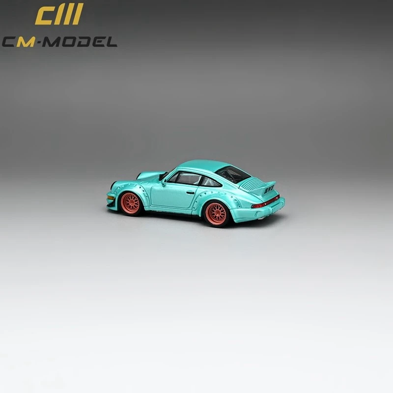 CMModel 1/64 RWB 964 Diecast Auto Model Metallic Tiffany blue