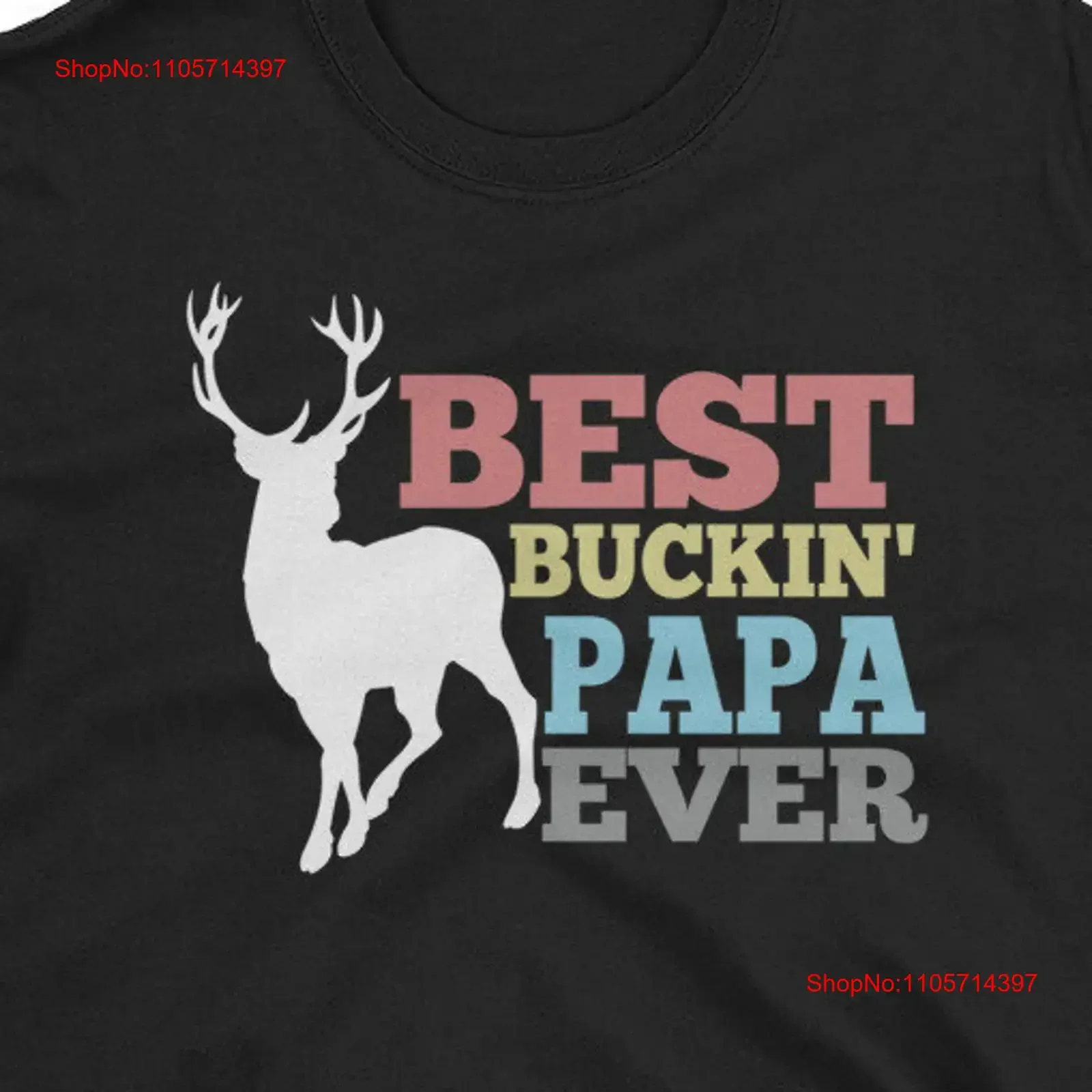 Best Buckin Papa Ever T Shirt Deer Hunting Dad Grandpa vintage Washed Soft graphic designer clothes Casual Slightly Breathable