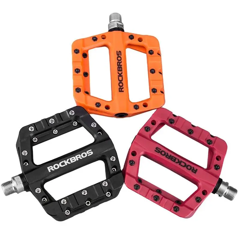 Mountain Bike Pedals Lightweight Nylon Bicycle Platform Pedals Ultralight Seal Bearings Bike Pedals Bicycle Parts Accessories