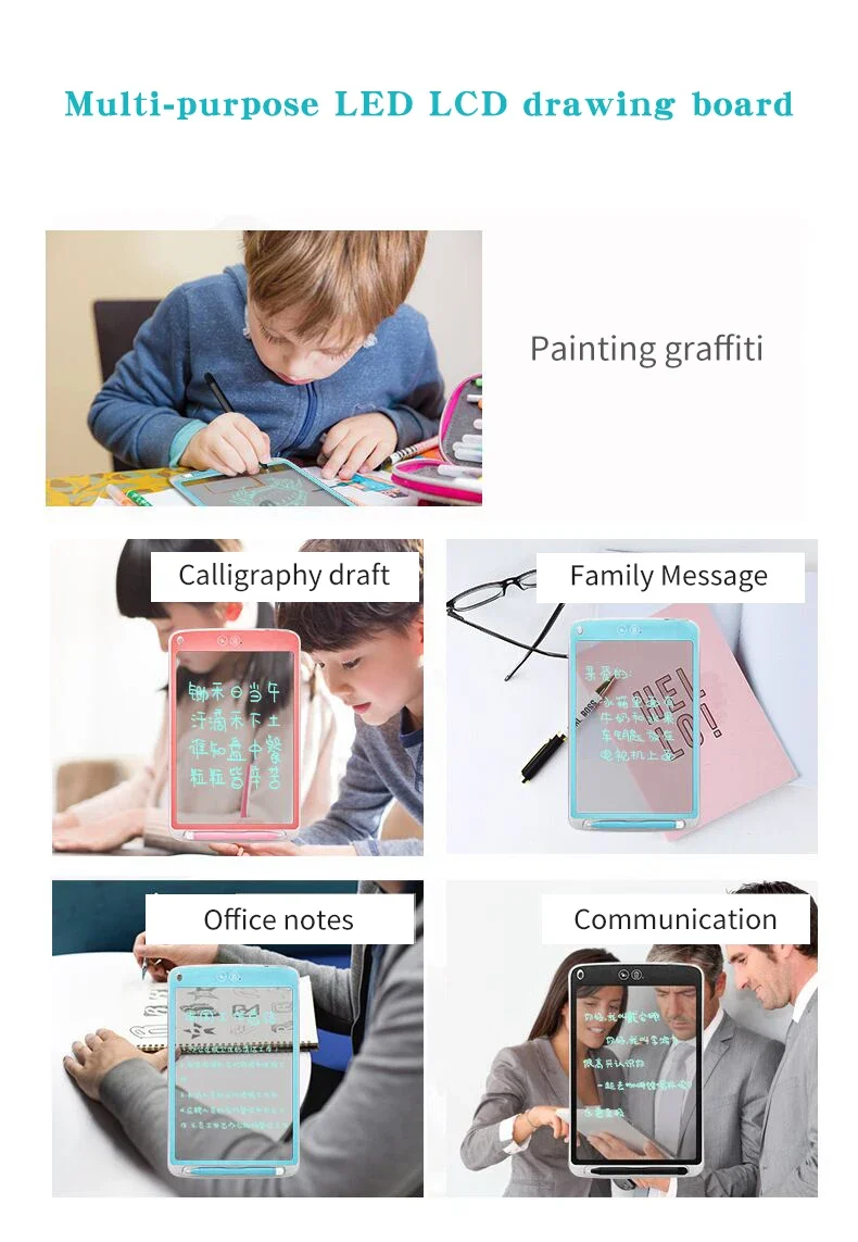 Planche à dessin LCD pour enfants, 4.4 pouces, 8.5 pouces, 12 pouces, tablette de dessin électronique, jouets pour enfants