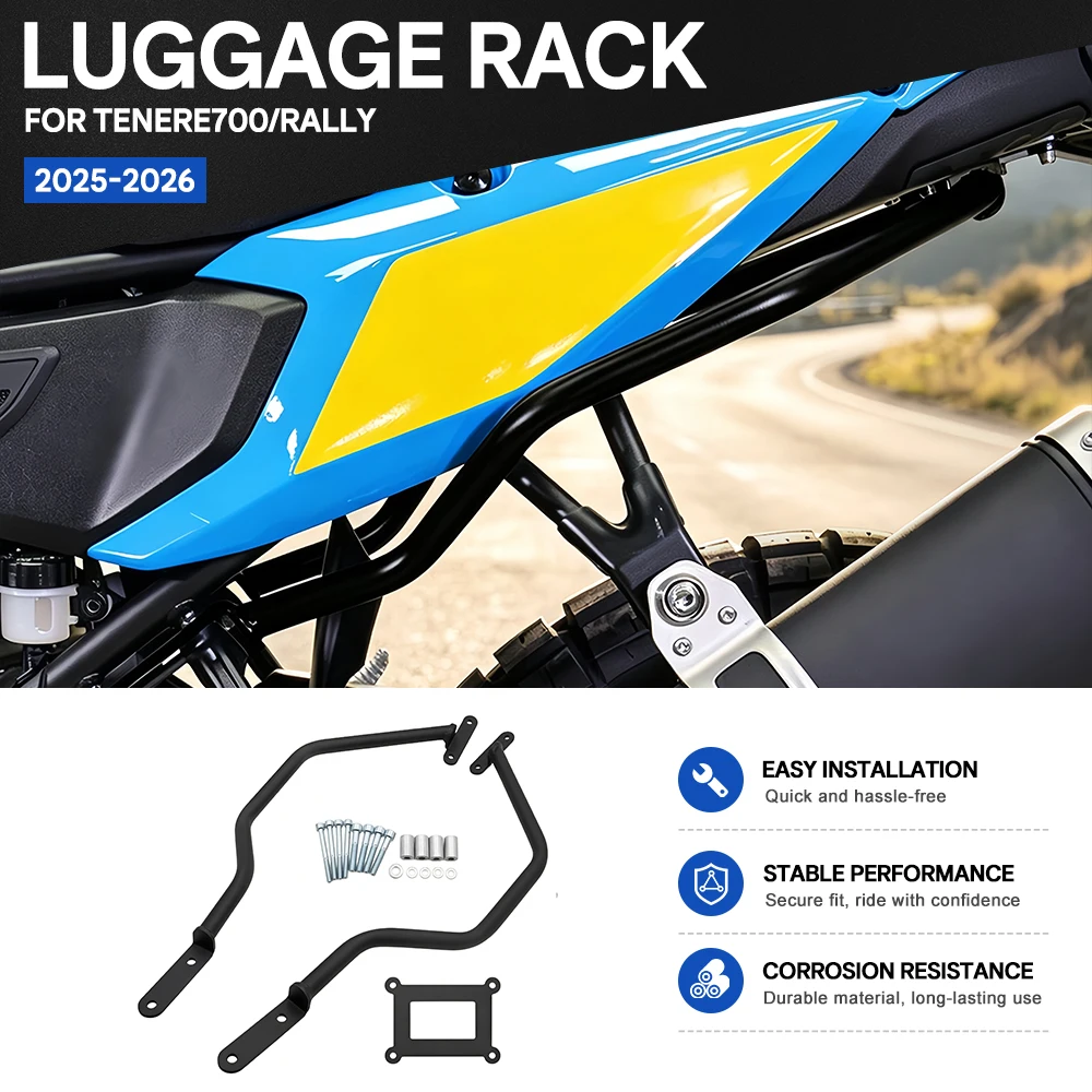 For Yamaha Tenere700 Rally 2025-2026 Motorcycle Luggage Holder Cargo Shelf Mount Bracket Rear Rack Protector
