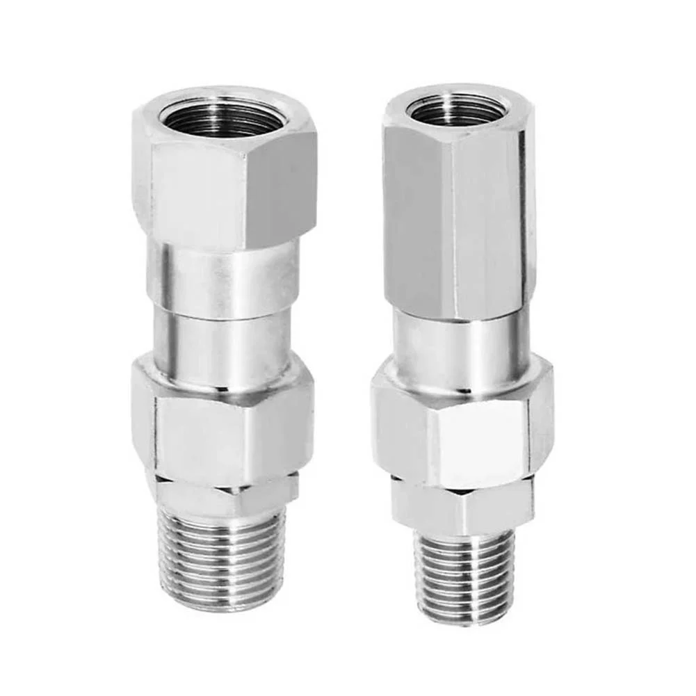 Stainless Steel 3/8 Inch /High Pressure /Washer Swivel Joint 4500 PSI Rotary Fitting For Car Wash And Outdoor Cleaning Tool