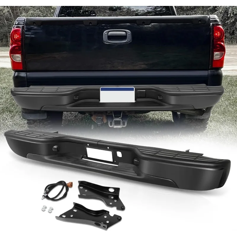 

Auto Dynasty Rear Step Bumper Assembly Compatible with 1999-2006 Silverado Sierra 1500 2500,20071500 Classic Fleetside/Styleside