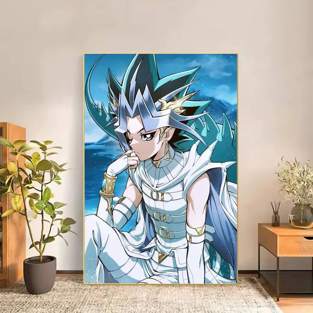 Dark Magician Blue Eyes White Dragon YUGIOH Poster Versatile HD Waterproof Wall Art Self-Adhesive Decor for Any Space Ideal Gift