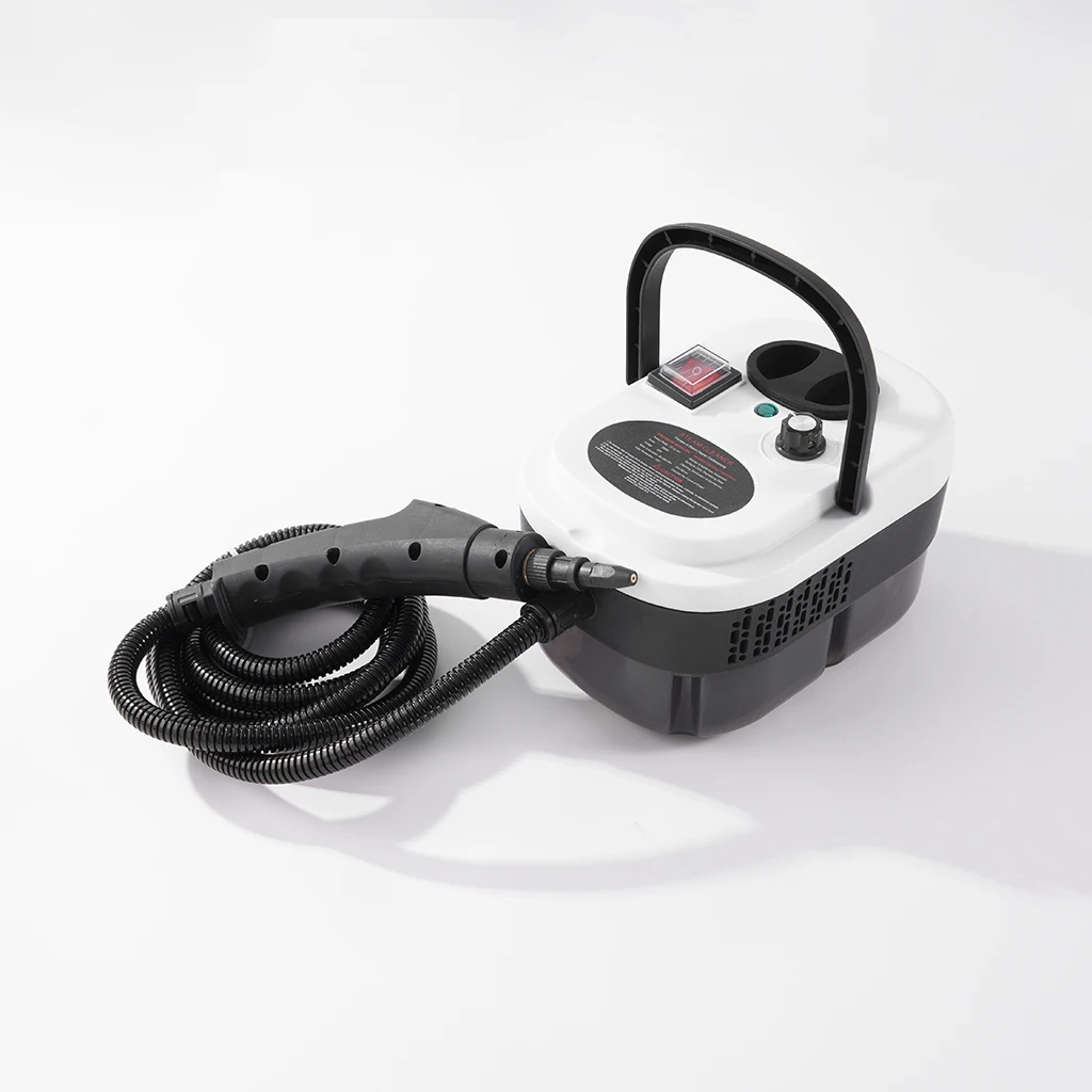 Ручной пароочиститель с системой нагрева мощностью 2500 Вт, самоочищающейся щеткой, шлангом 10 м — быстрая пара за 30 секунд