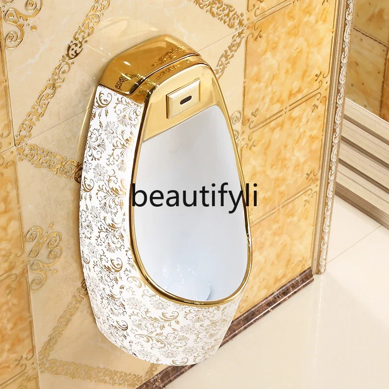 

Automatic induction gold urinal men's wall-mounted urinal ceramic urinal6239
