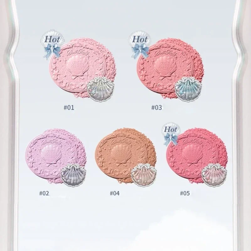 

Flower Knows Shell's Jewel Embossed Satin Blush Matte Long-Lasting Volumizing Highly Pigmented Fine Powder