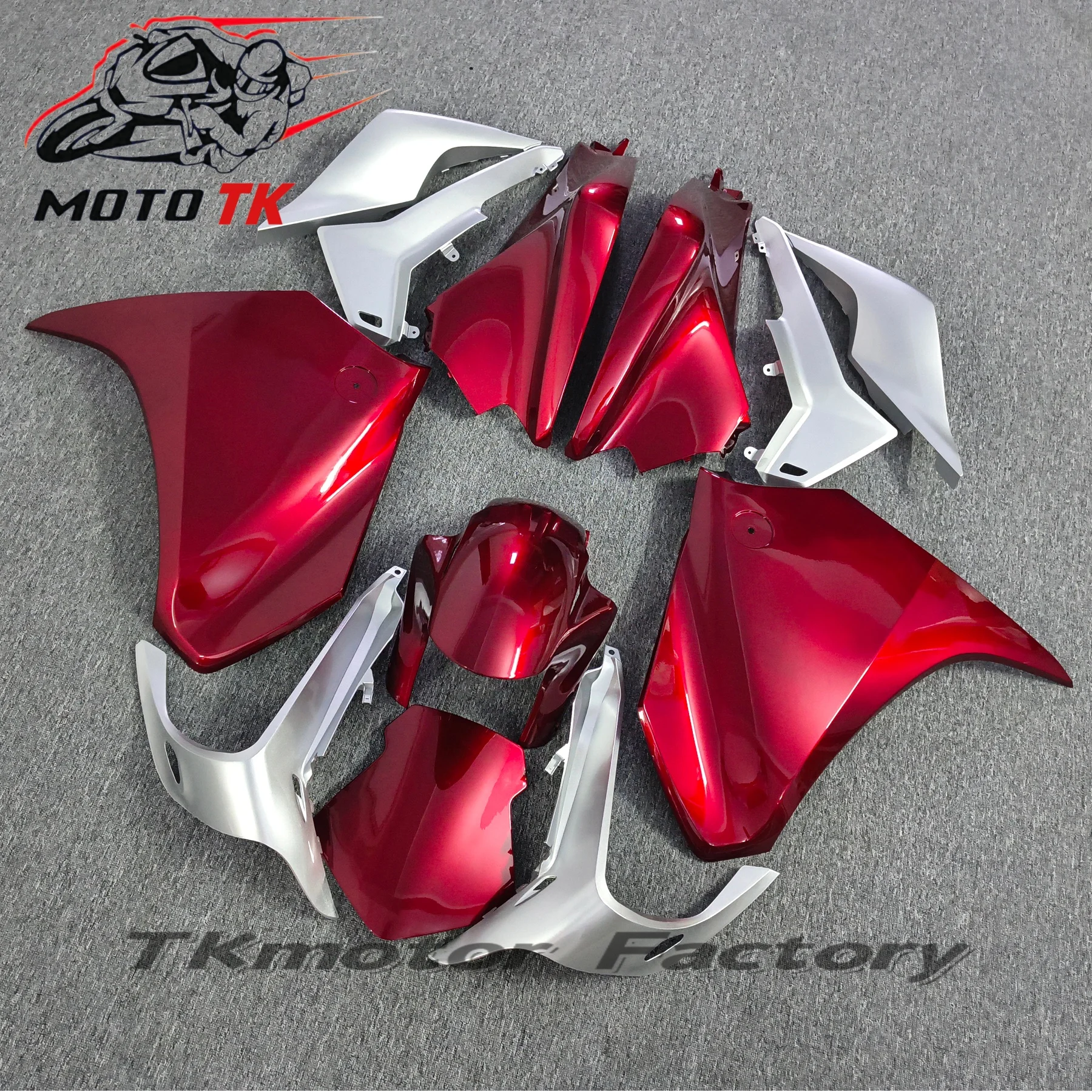 Motorcycle Fairing Kit Fit For HONDA VFR1200 2010 2011 2012 2013 10 11 12 13 Fairing Red Silver Motorcycle Housing
