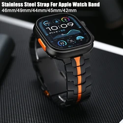 Metal Strap For Apple Watch Band 46mm 49mm 44 45mm Luxury Stainless Steel Business Band Correa For IWatch Series Ultra 3 11 10 9