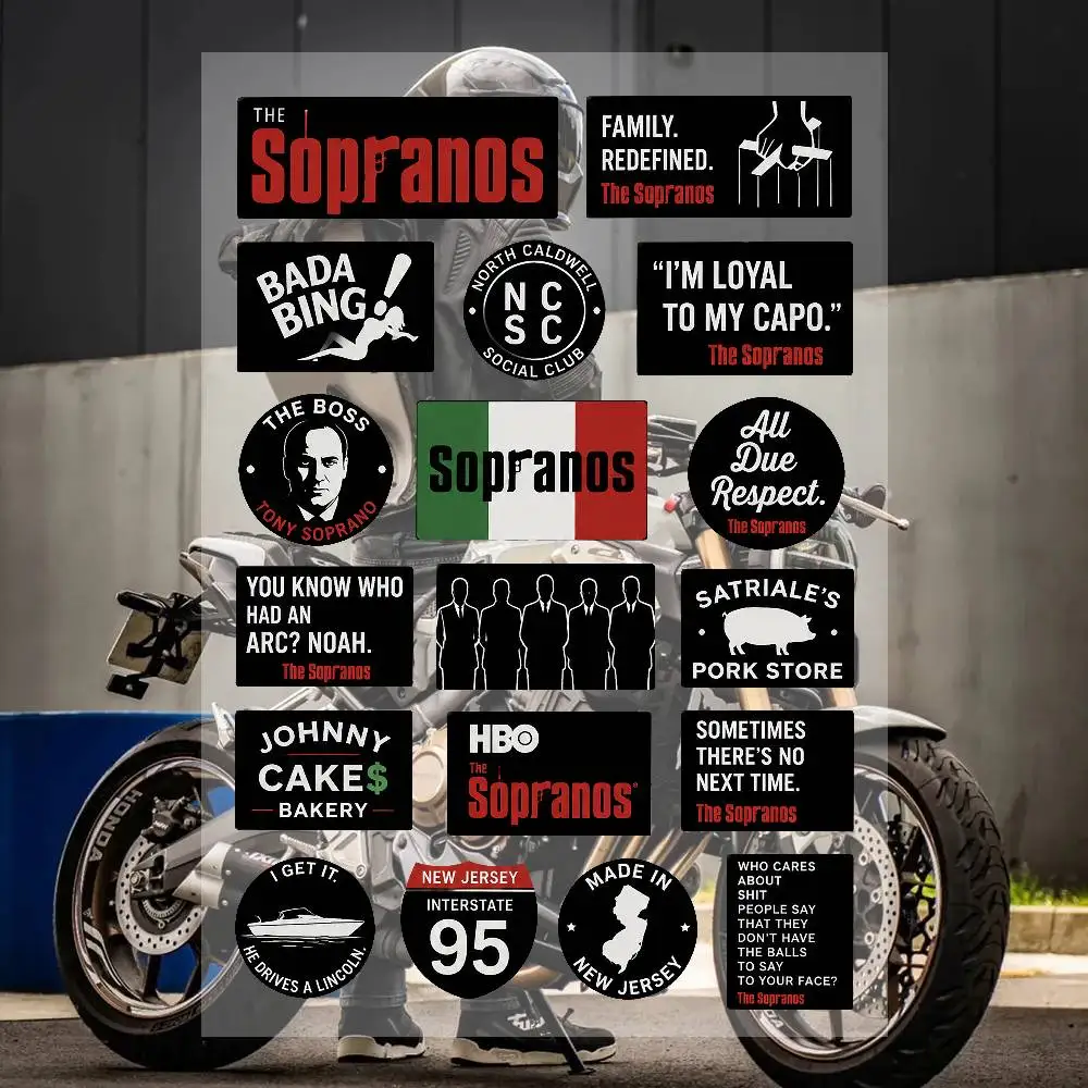 A-The Sopranos Anime Stickers Set Waterproof Vinyl Decals For Laptop Phone Case Helmet Motorcycle Skateboard Car Luggage
