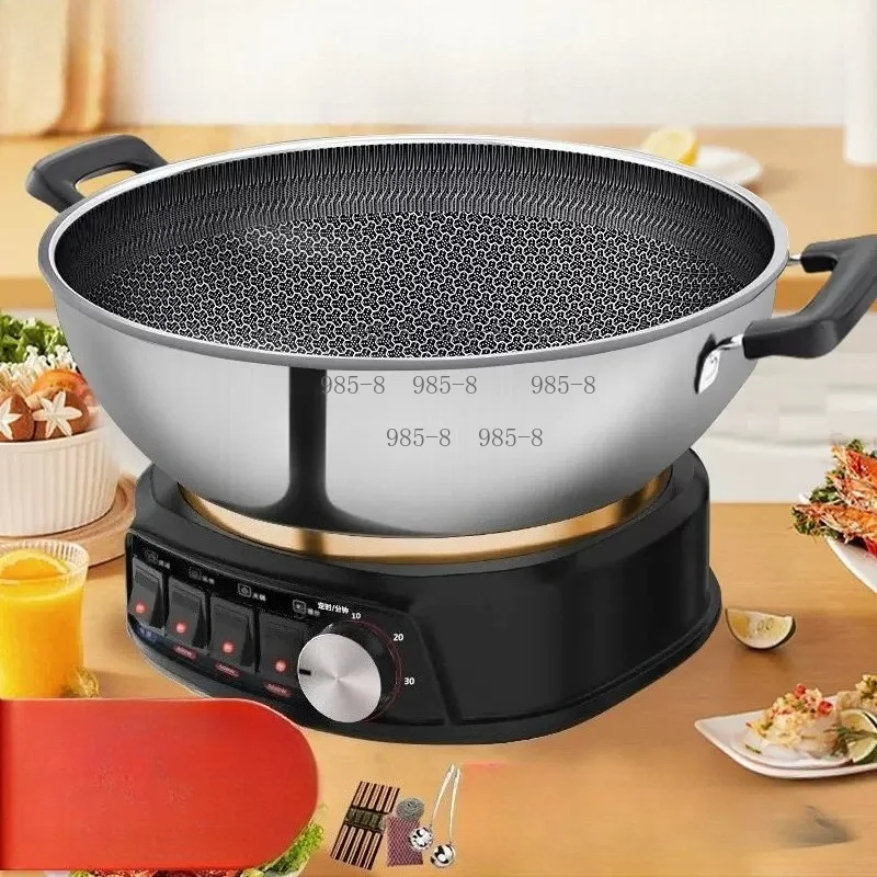 Multifunctional Household Integrated Electric Heating Pan, Honeycomb Non-stick Electric Wok