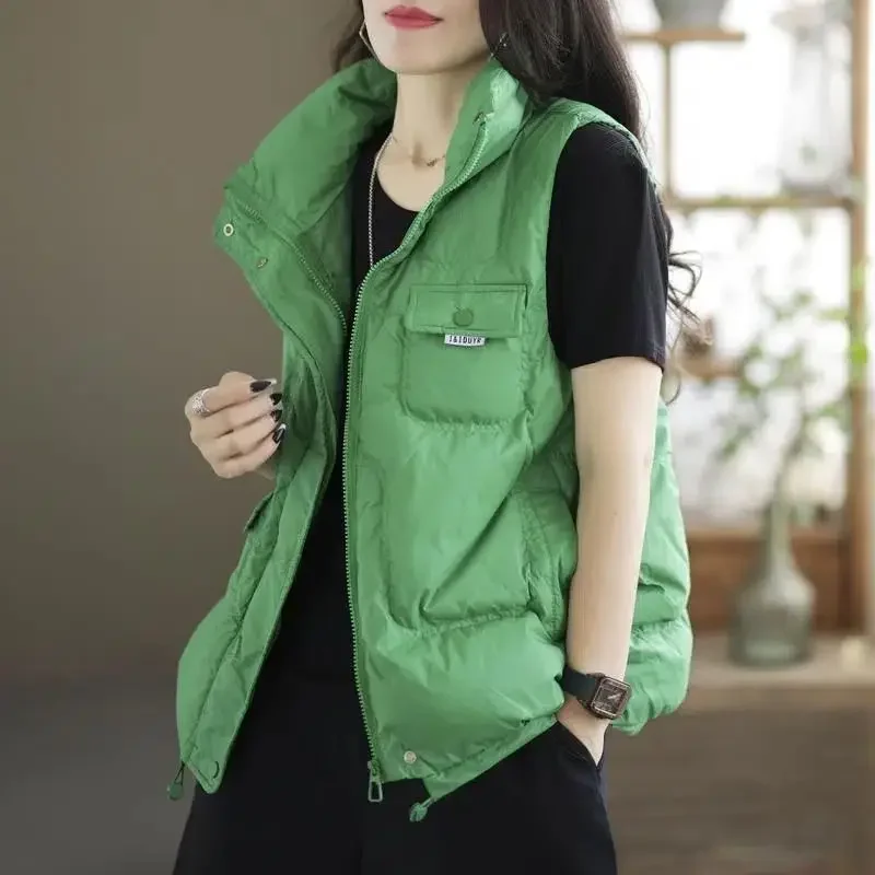 

Down Sleeveless Vests Jacket For Women Coat Puffer Vest Jackets Woman Winter 2025 Lightweight With High Quality Coats Trend