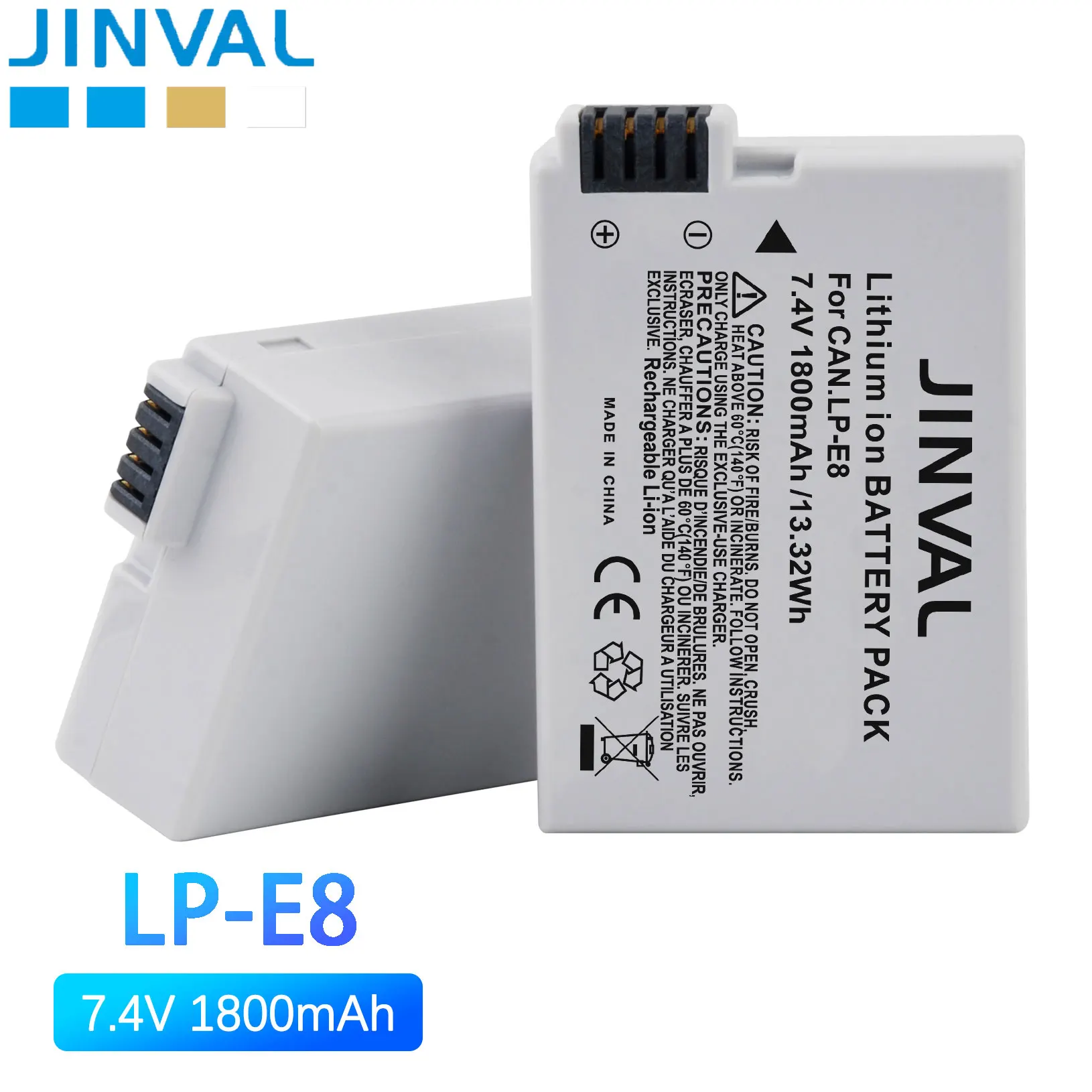 JINVAL LP-E8 PD20W Fast Dual Charger 1800mAh LPE8 Battery For Canon EOS 550D 600D 650D 700D Rebel T3i T4i T5i Kiss X5 X6i X7i