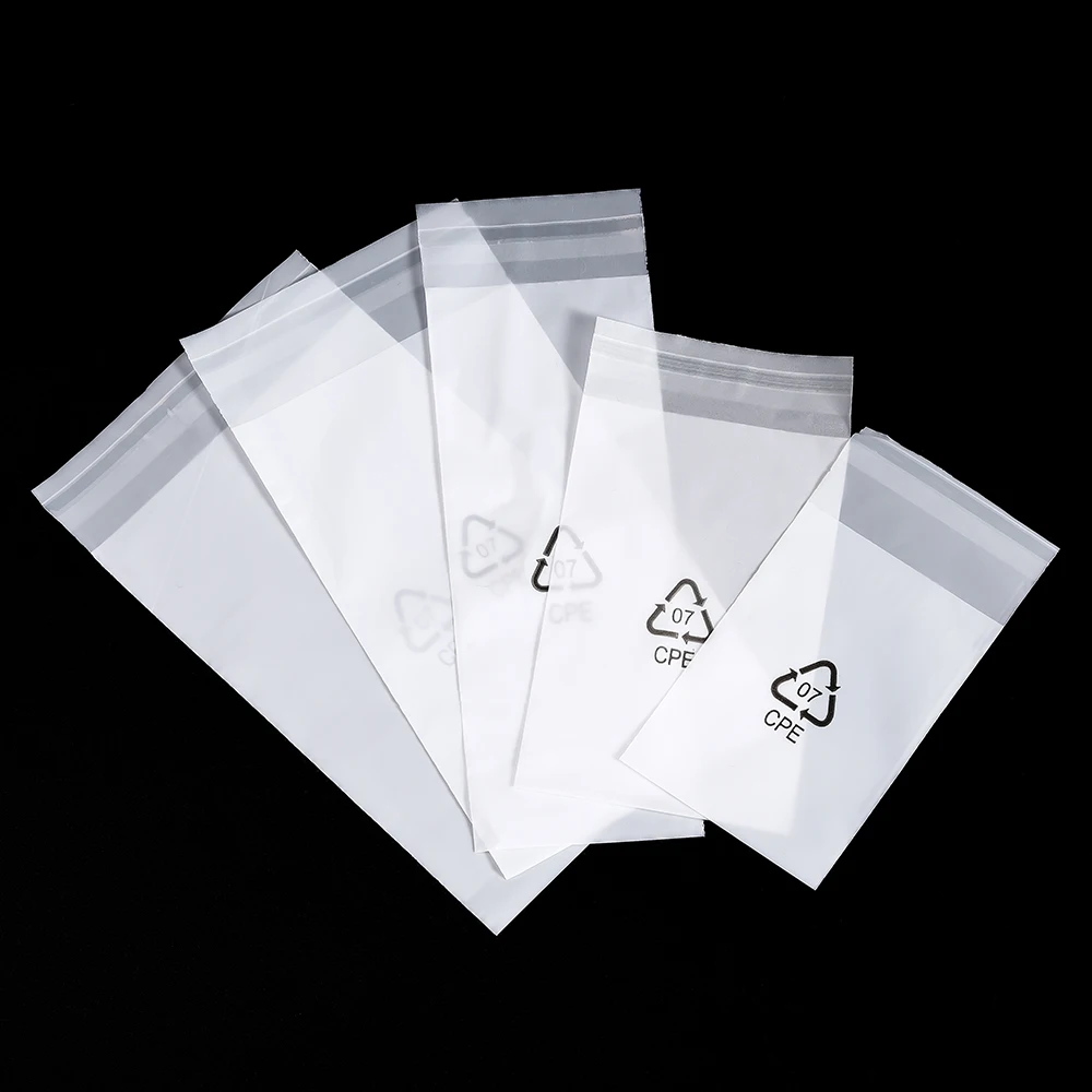 50Pcslot 8x8cm CPE Opp Bag Self Adhesive Clear Transparent Plastic Storage Bag Jewelry Gift Packaging Pouches