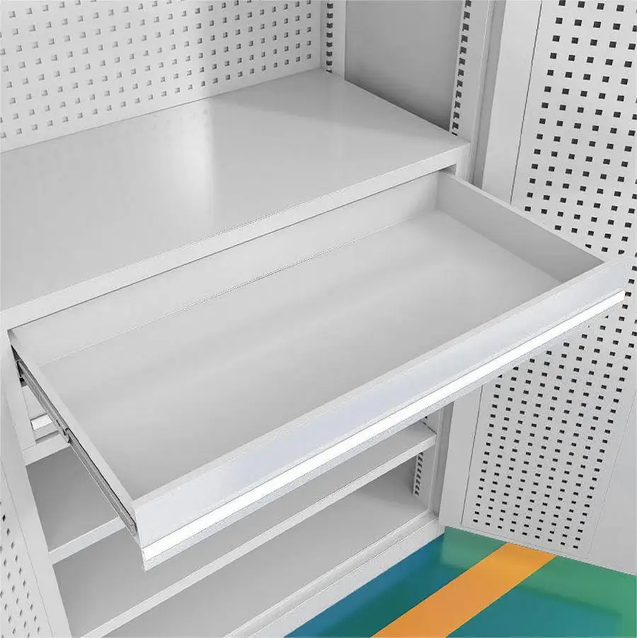 أداة ثقيلة من الفولاذ المقاوم للصدأ قائمة بذاتها صندوق أدوات معدني قابل للصدر/خزانة حديقة ورشة عمل مستودع محمول #3