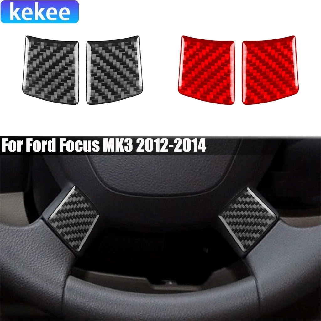 

Автомобильные аксессуары из углеродного волокна, колесо водителя, подбородок, декоративная модифицированная внутренняя накладка, наклейка для Ford Focus MK3 2012-2014