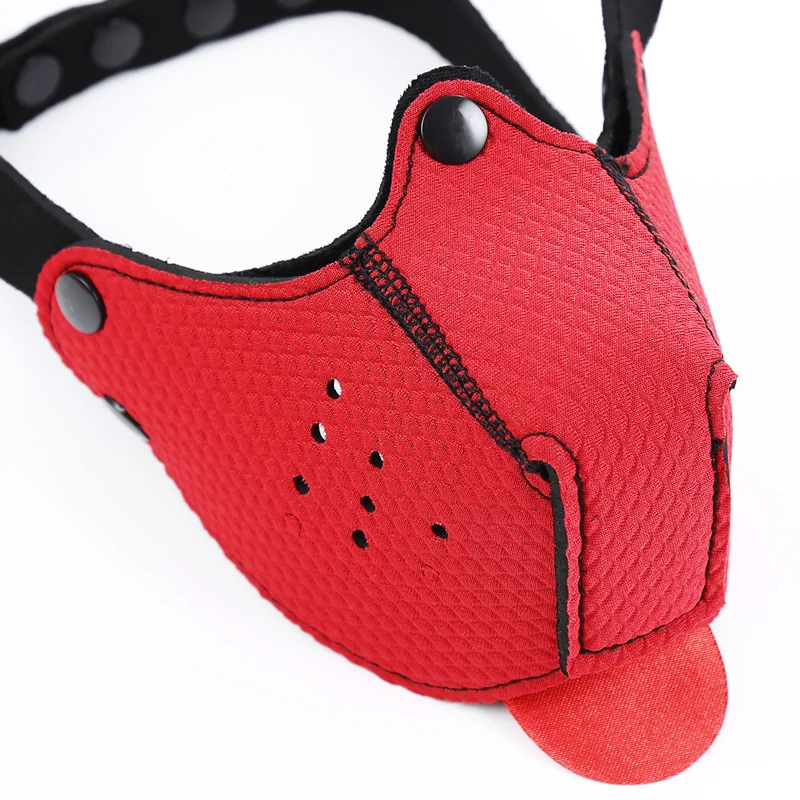 Neoprene Puppy Play Dog Mask Removable Muzzle Bondage Slave Pet Roleplay Party Gay Puppy Mask Bdsm Mask Sex Toys for Couples