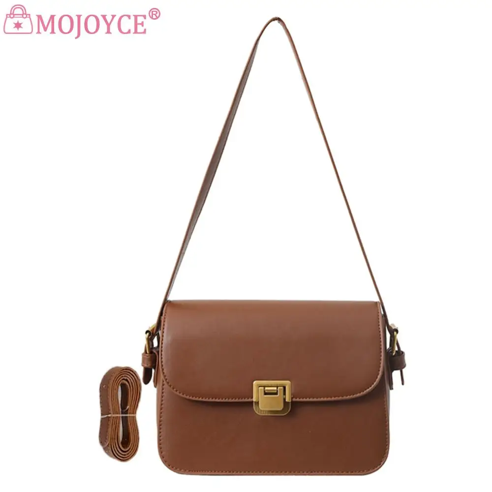 Women Fashion Shoulder Bag Large Capacity PU Leather Stylish Crossbody Bag Adjustable Strap Casual Satchel Bag Trendy Sling Bag