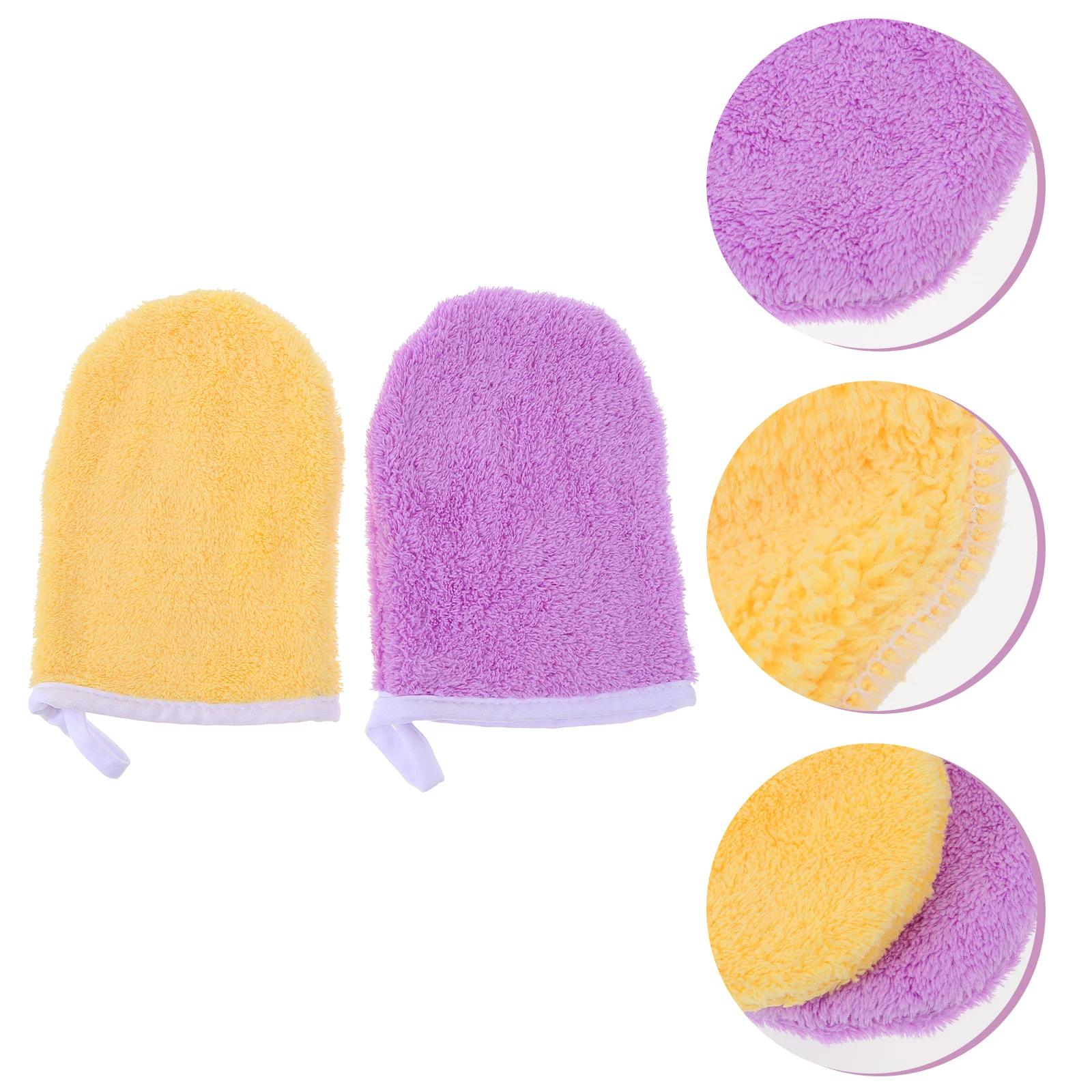 2 Pcs Face Cloth Glove Facial Gloves for Cleansing Mitts Makeup Remover Cleaning Mitten