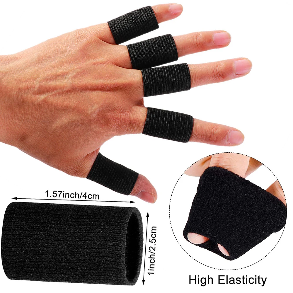 JUUMMP 10Pcs/Set Finger Protection Arthritis Support Finger Guard Outdoor Sports Basketball Volleyball Elastic Finger Sleeves