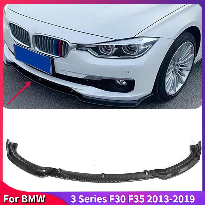 

For BMW 3 Series F30 F35 2013-2019 3PCS Car Front Bumper Splitter Lip Diffuser Spoiler Protector Cover Guard Deflector Lips Kits